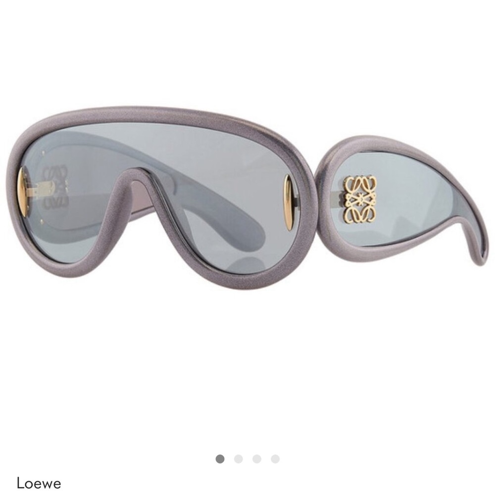 Loewe Women's Sunglasses in Grey with Gold Detail